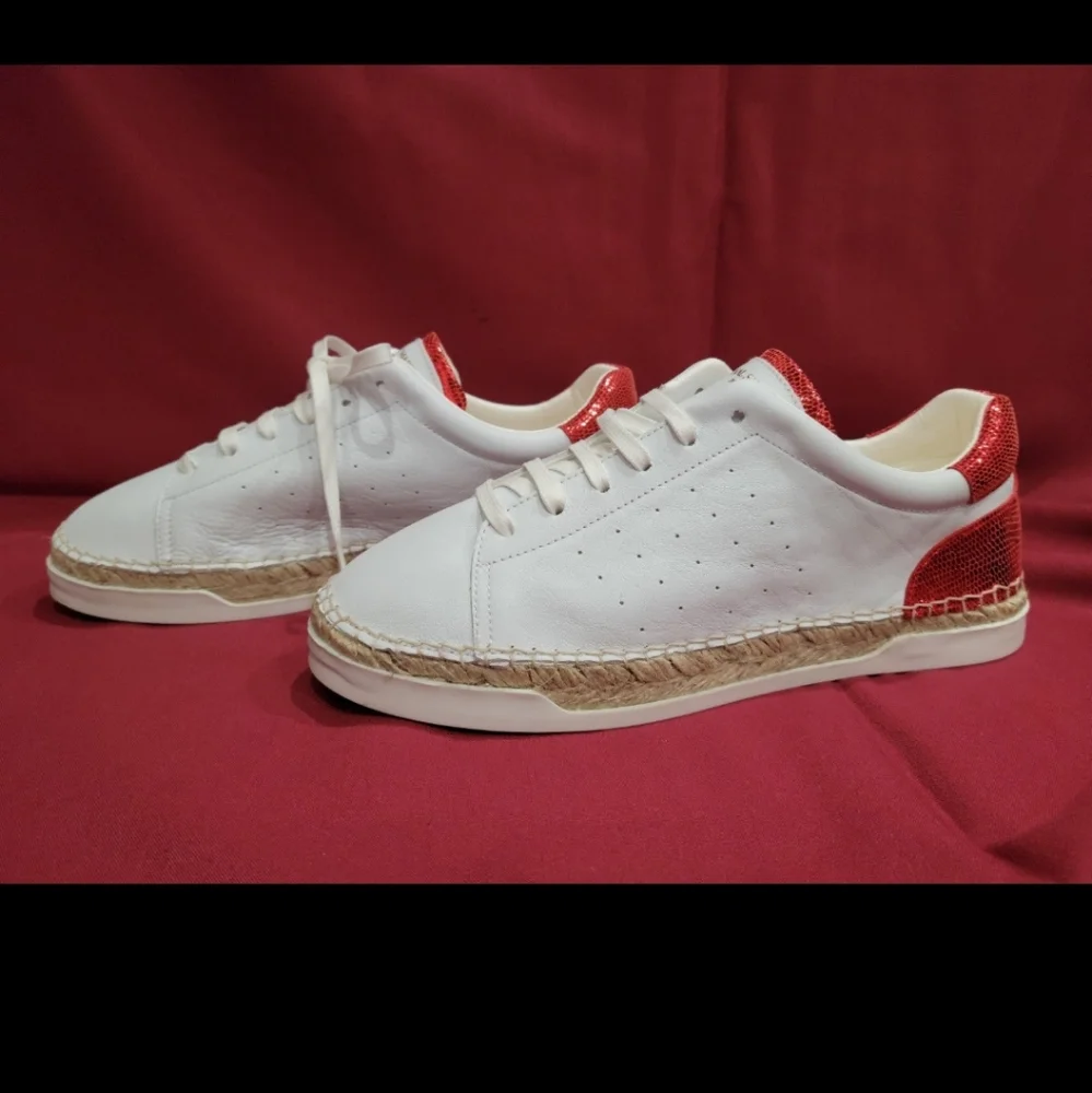 Canal st martin Lancry espadrille sneakers roma Rouge white red 41